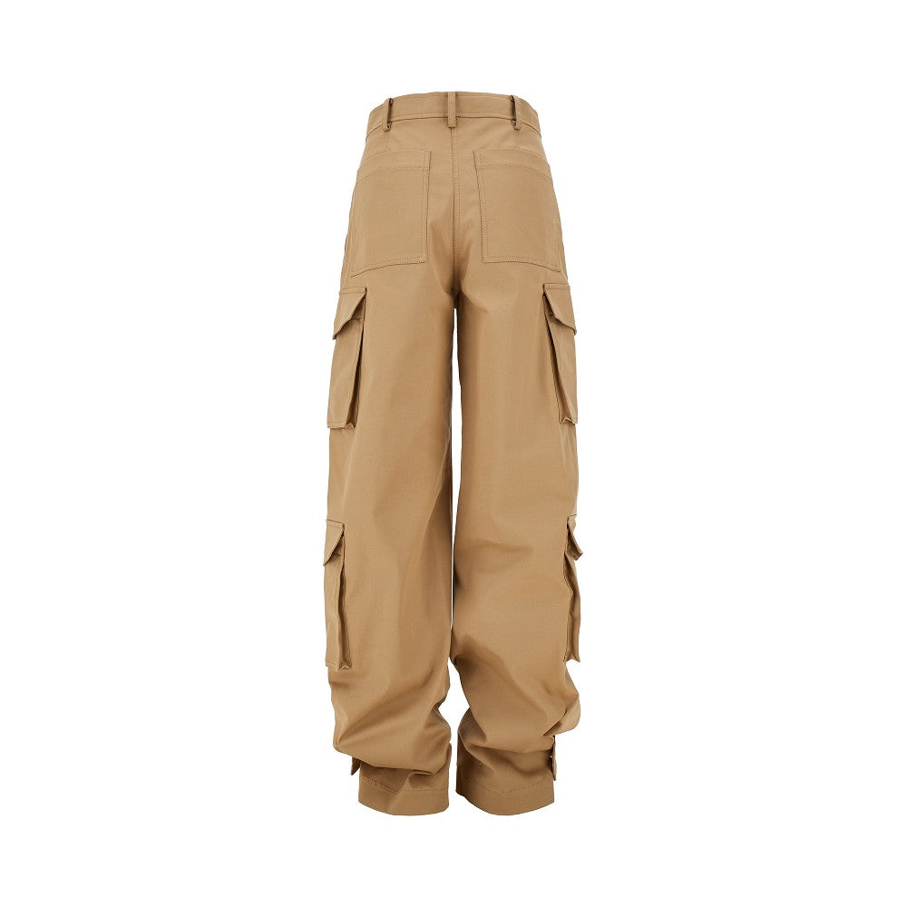 Pantalone cargo in gabardine stretch