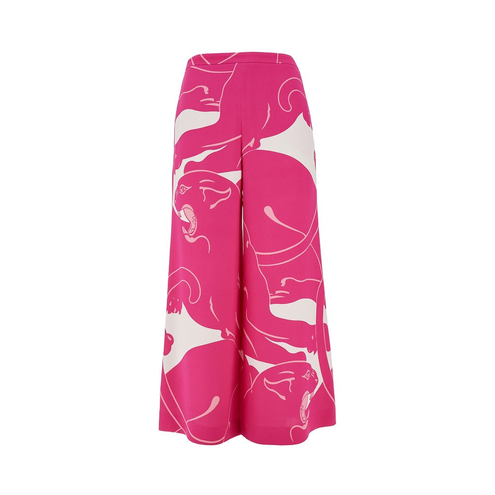 Pantalone cropped ampio in Cady Panther