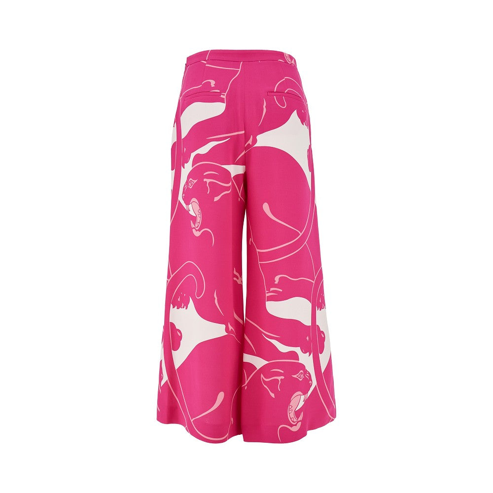 Pantalone cropped ampio in Cady Panther