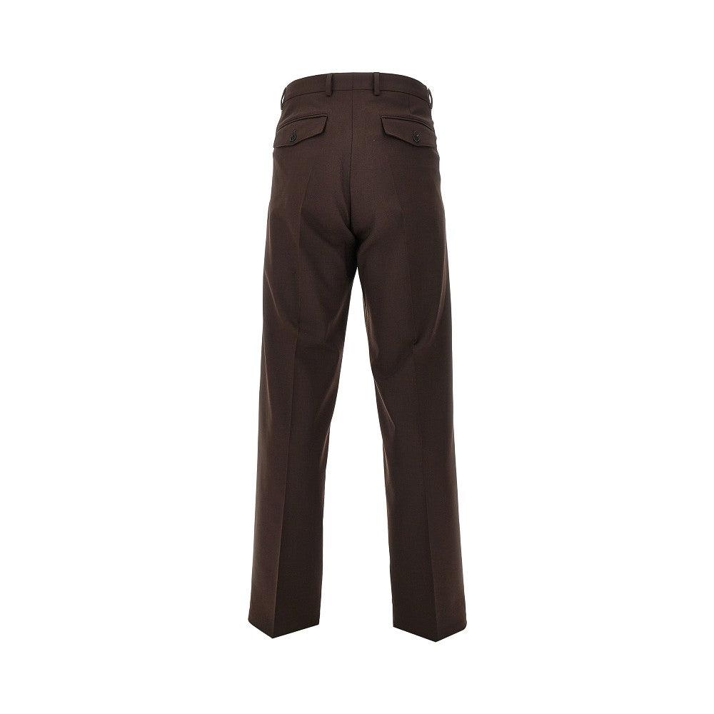 Wide leg pleated trousers
