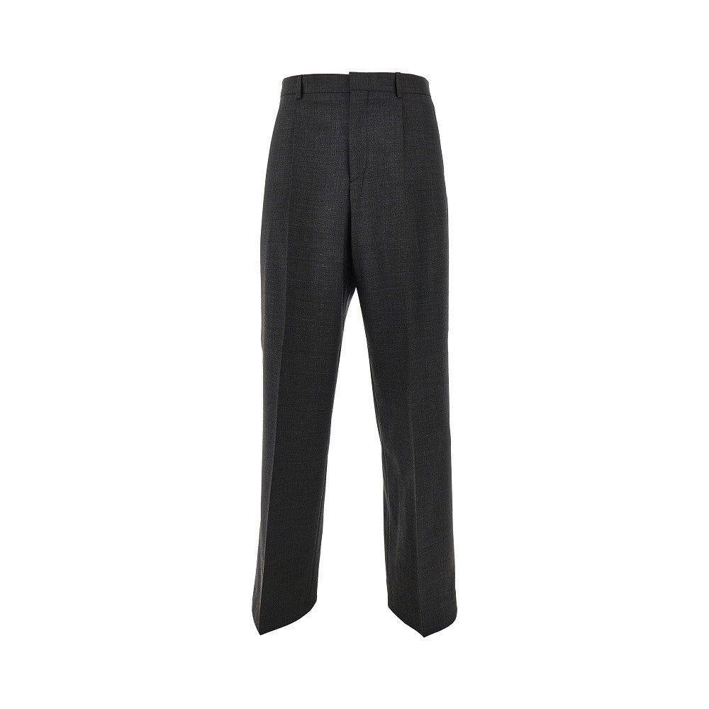 Wide leg pleated trousers
