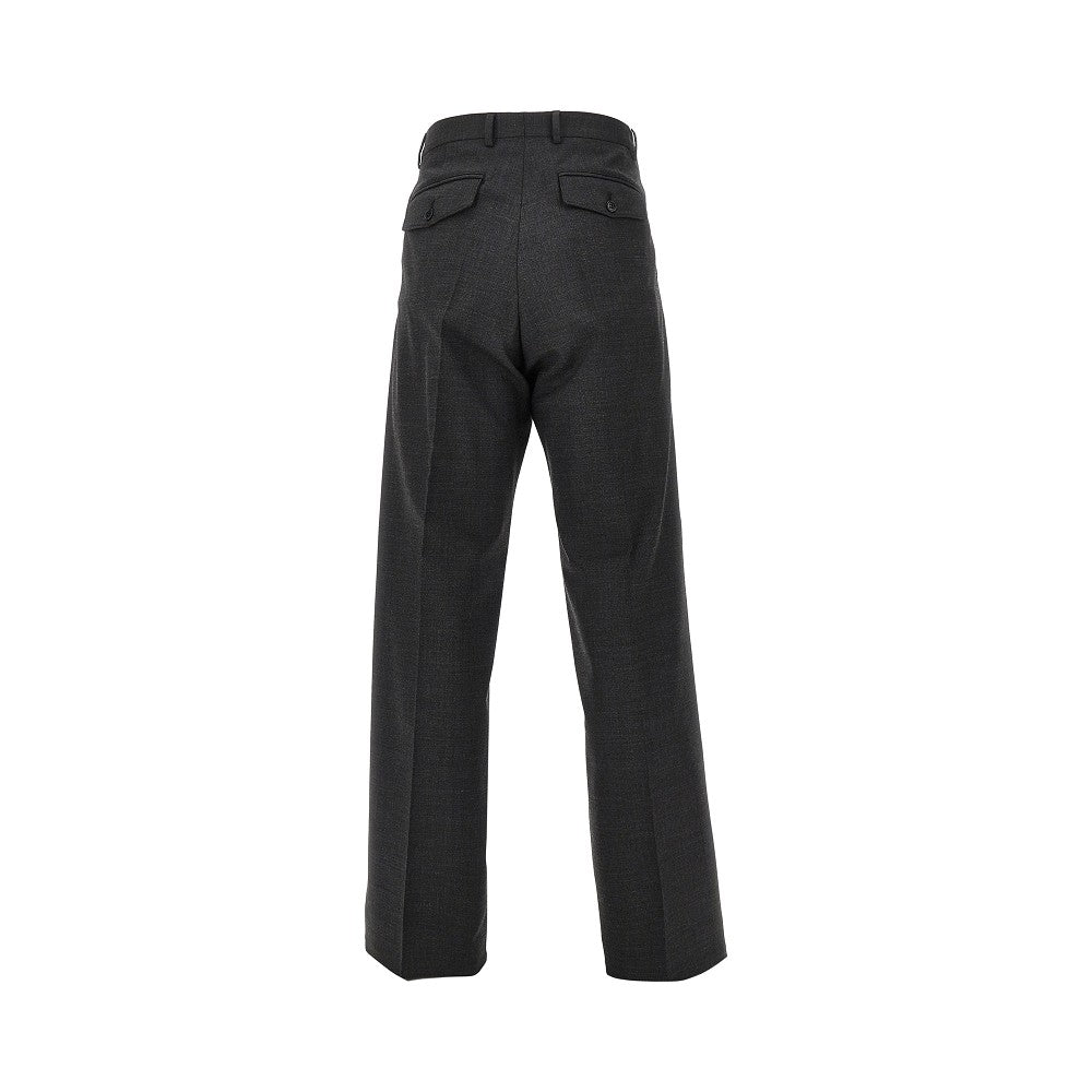 Wide leg pleated trousers