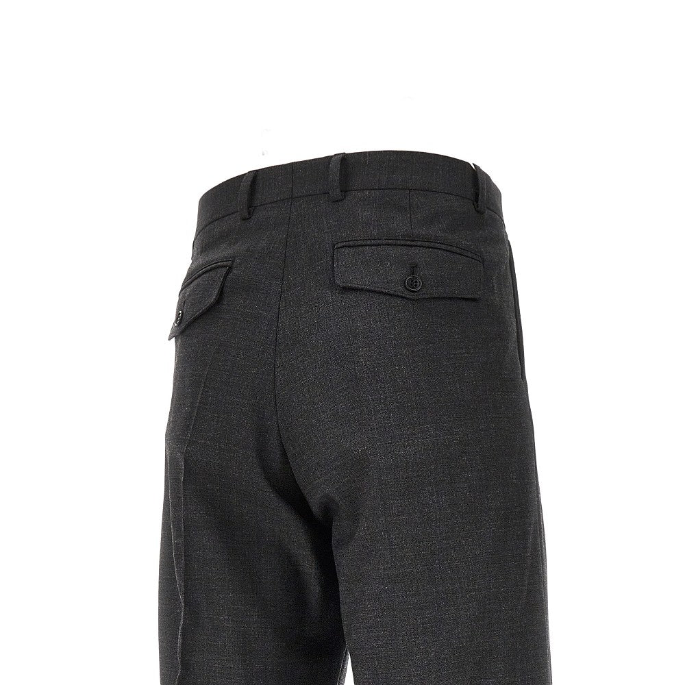 Wide leg pleated trousers