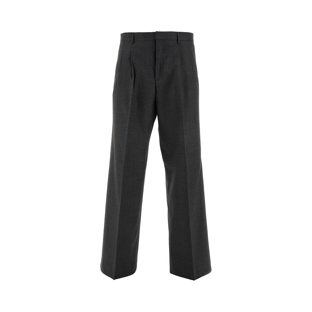 Wide leg pleated trousers