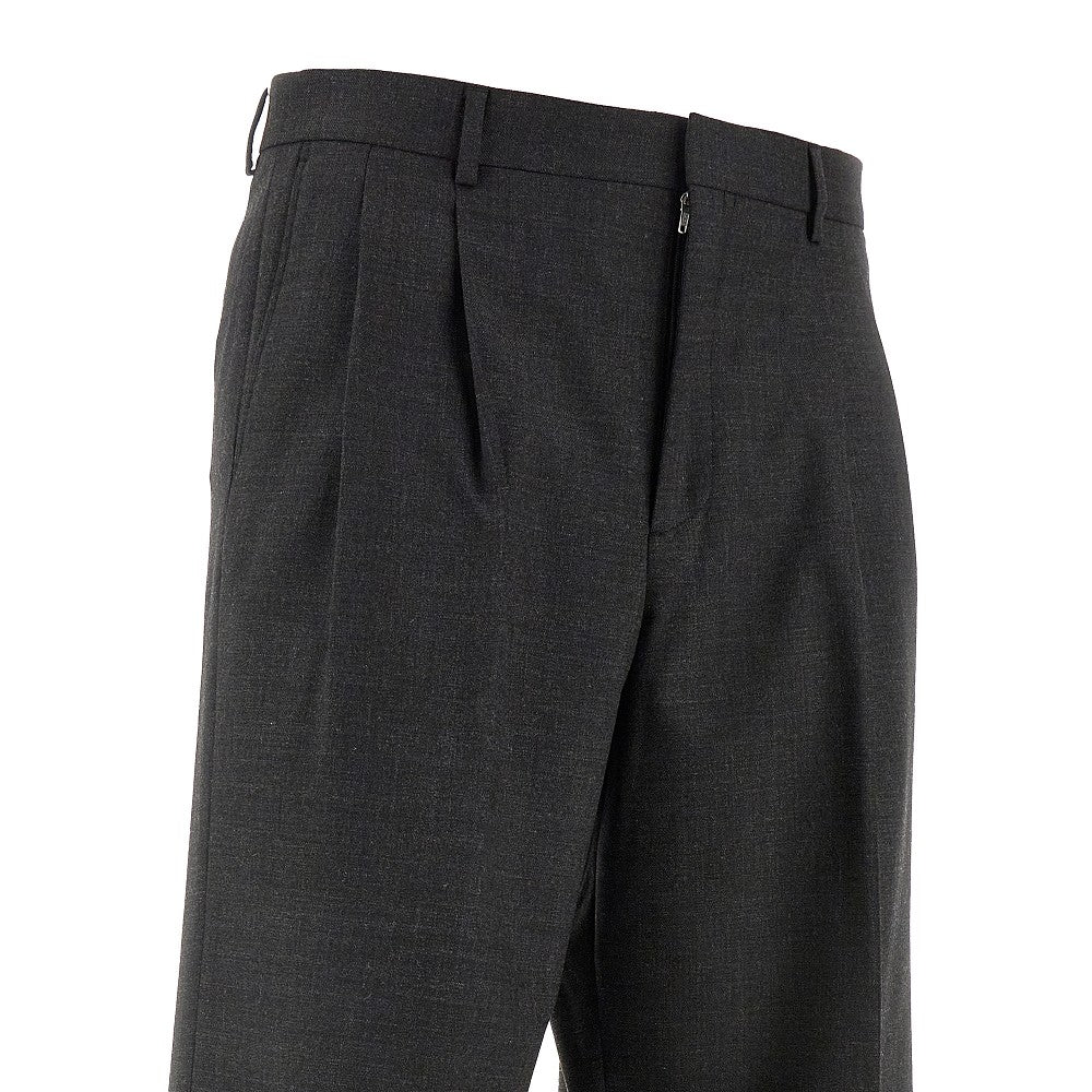 Wide leg pleated trousers