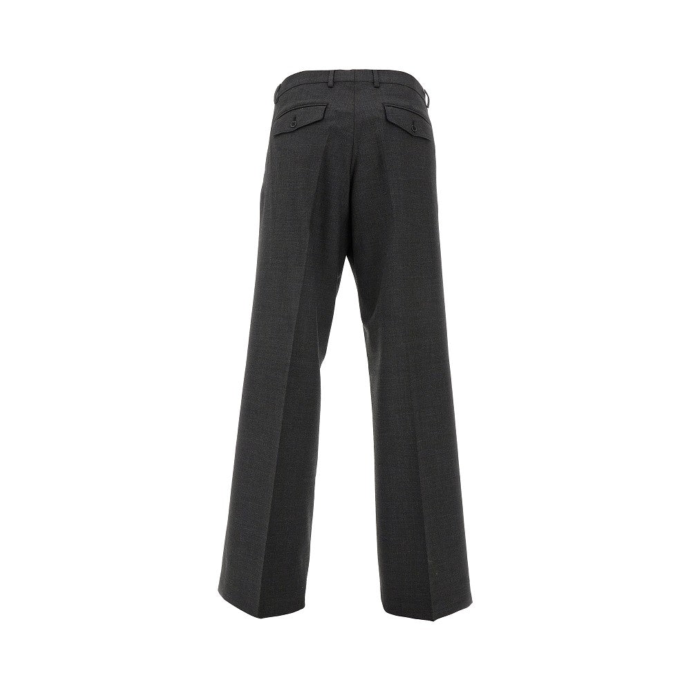 Wide leg pleated trousers