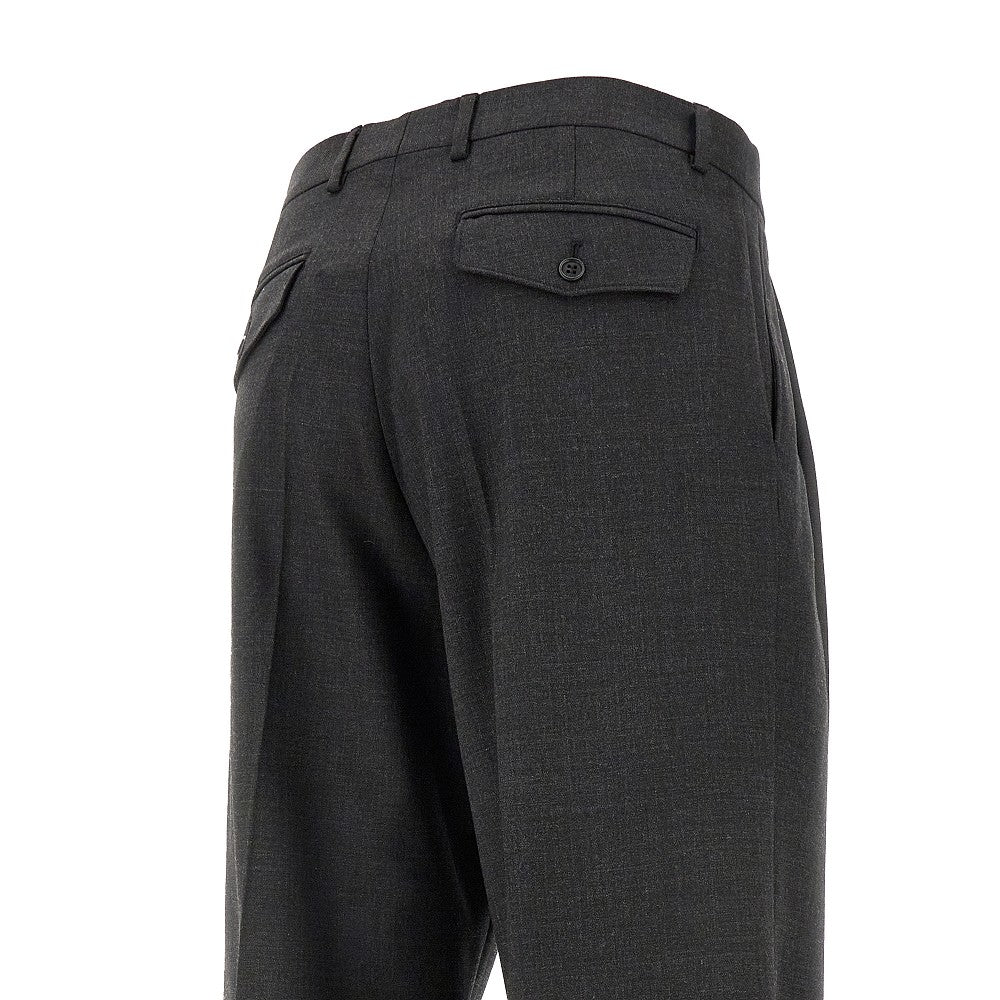 Wide leg pleated trousers