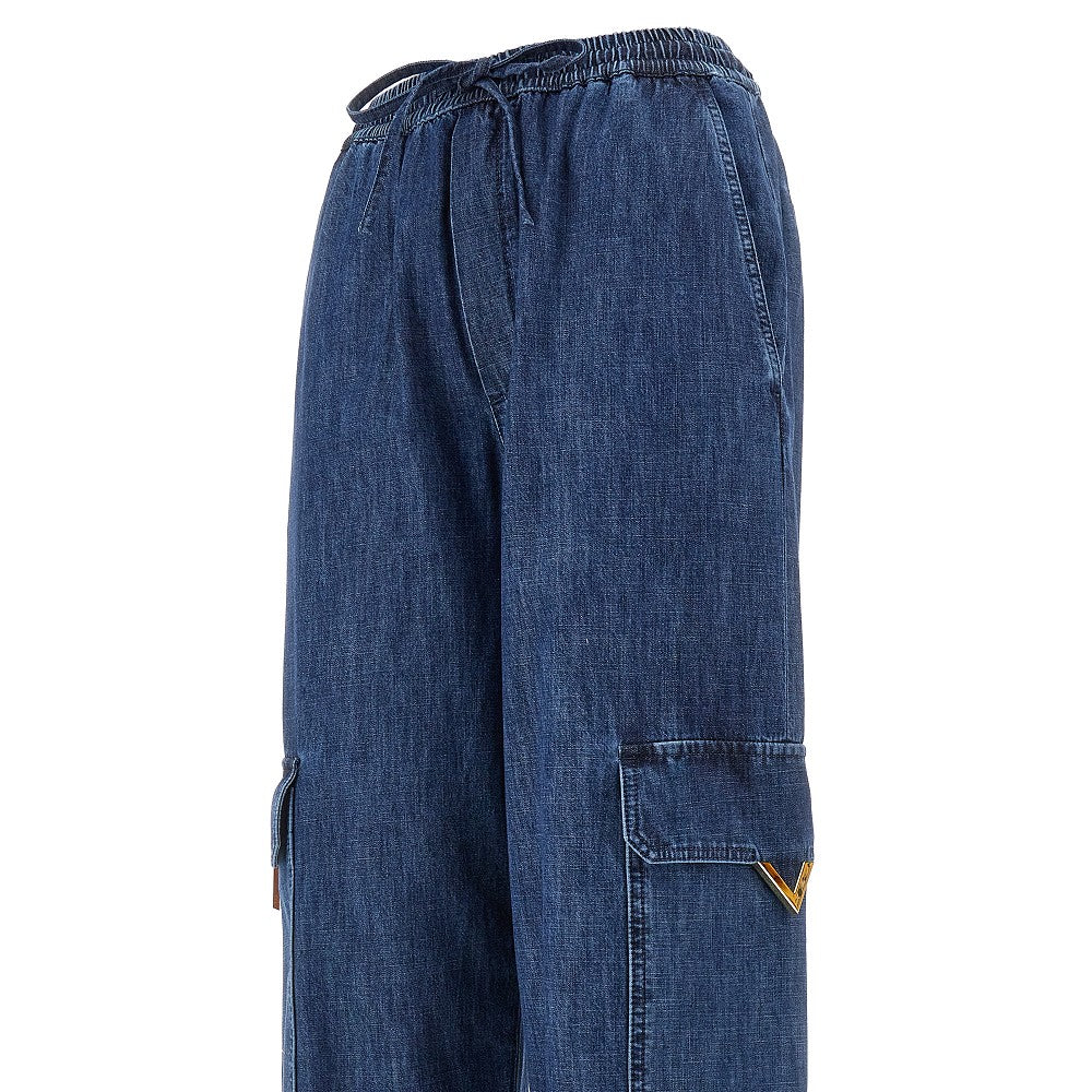 Denim Chambray cargo pants