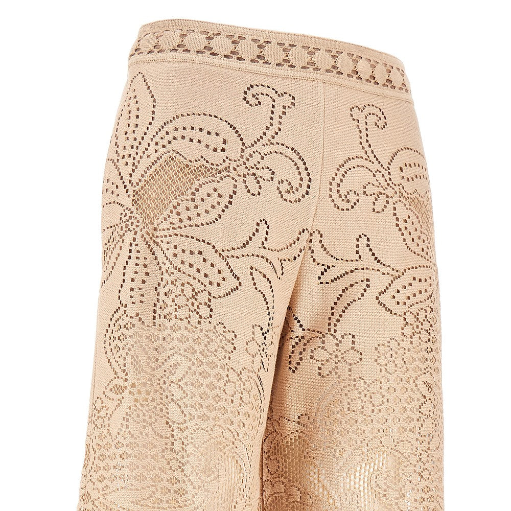 Cotton Guipure Jardin Plat pants
