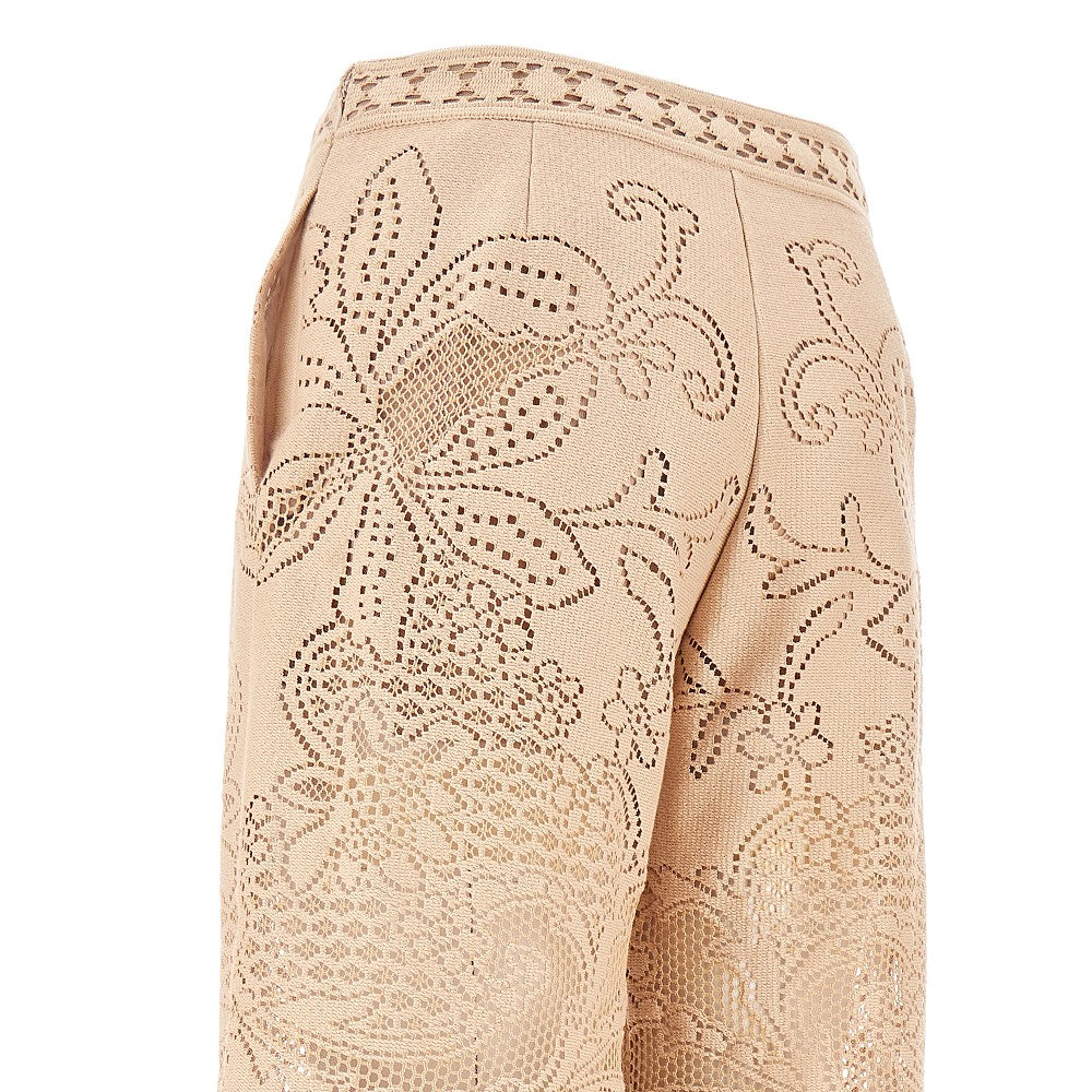 Cotton Guipure Jardin Plat pants