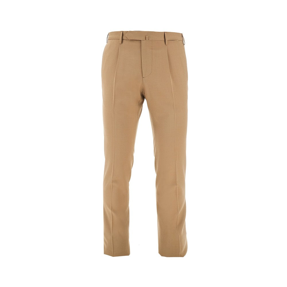 Wool-blend tailored pants