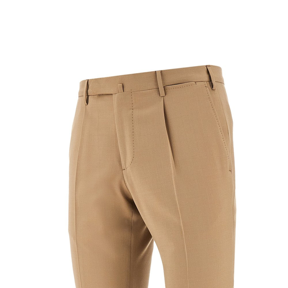Wool-blend tailored pants