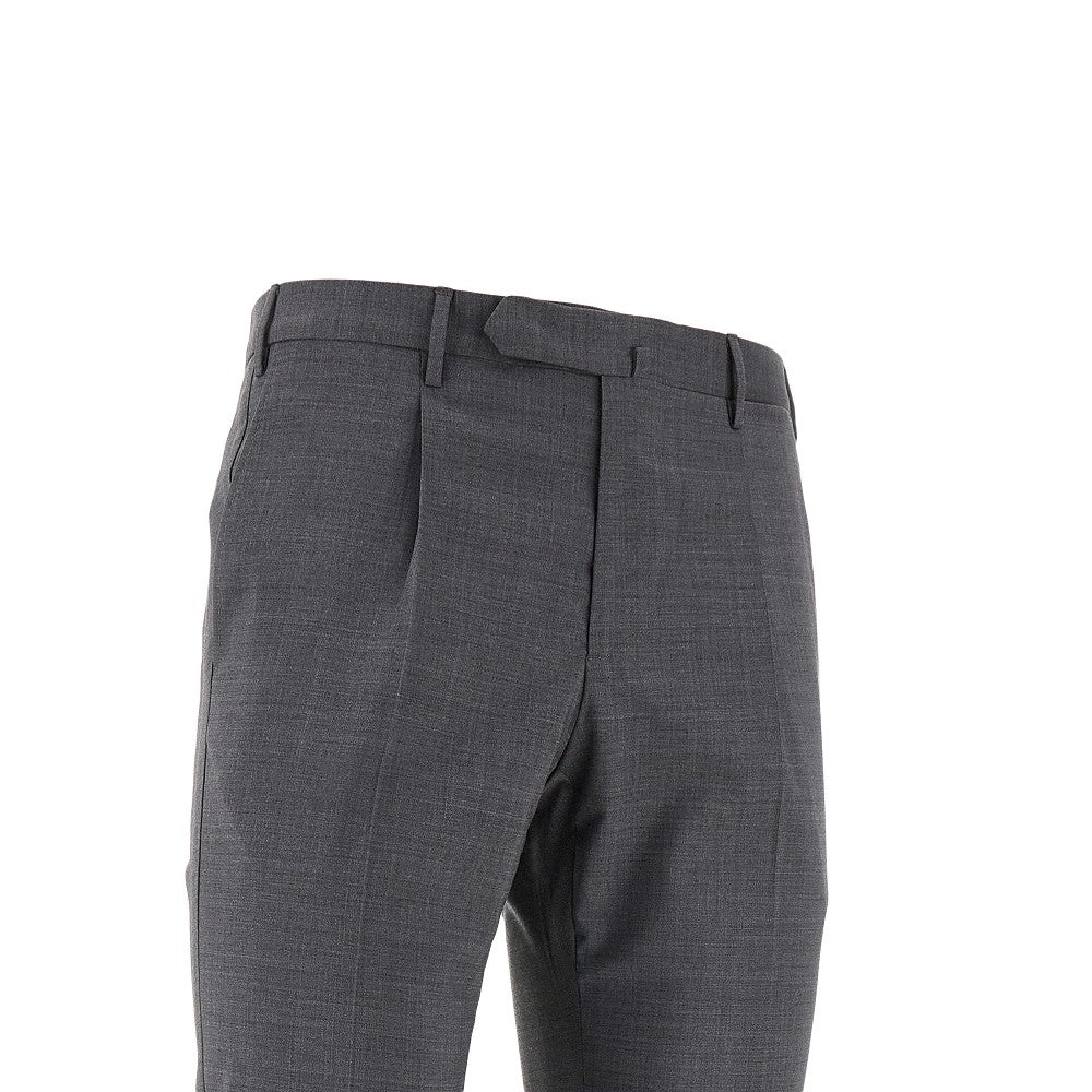 Wool-blend tailored pants