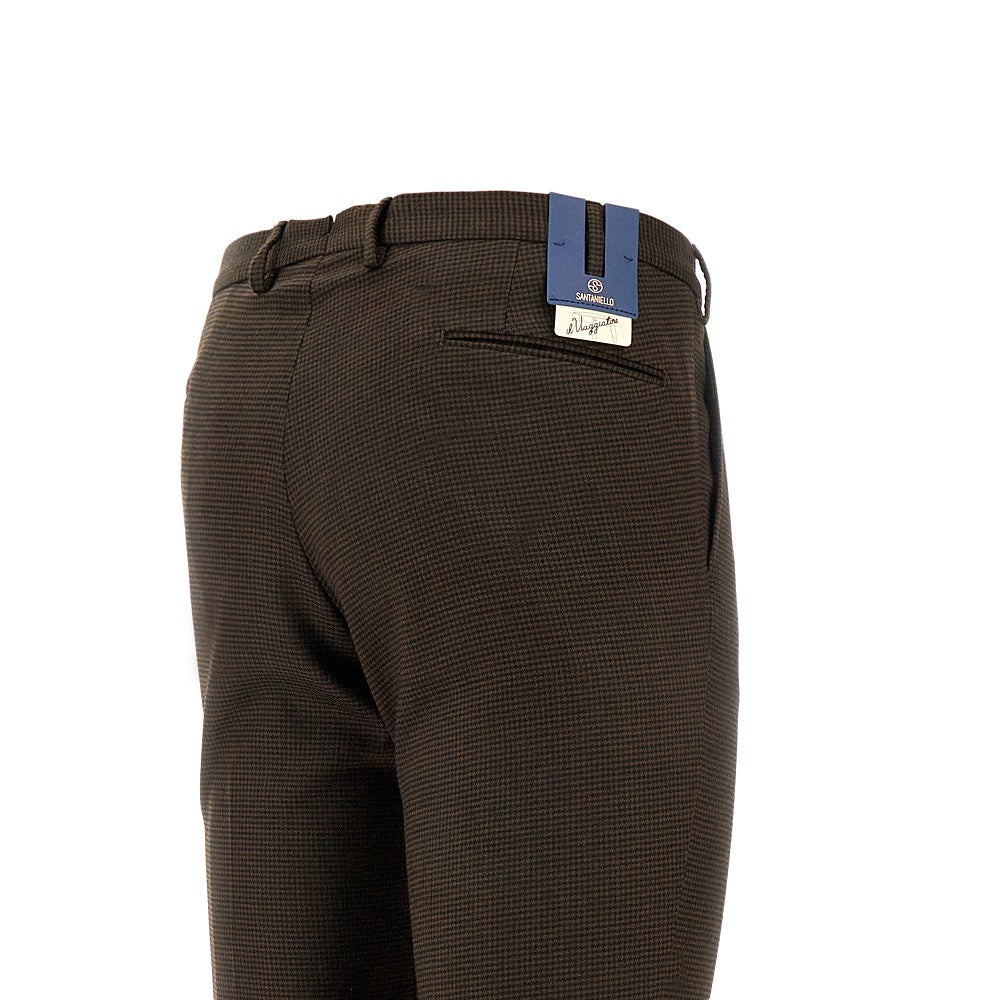 Pantalone in misto lana pied de poule