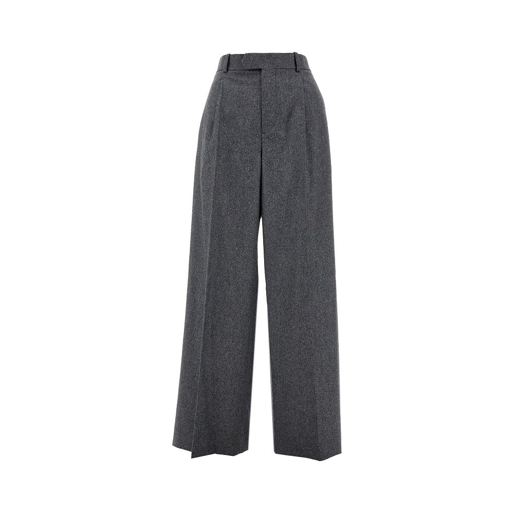Flannel wide leg pants
