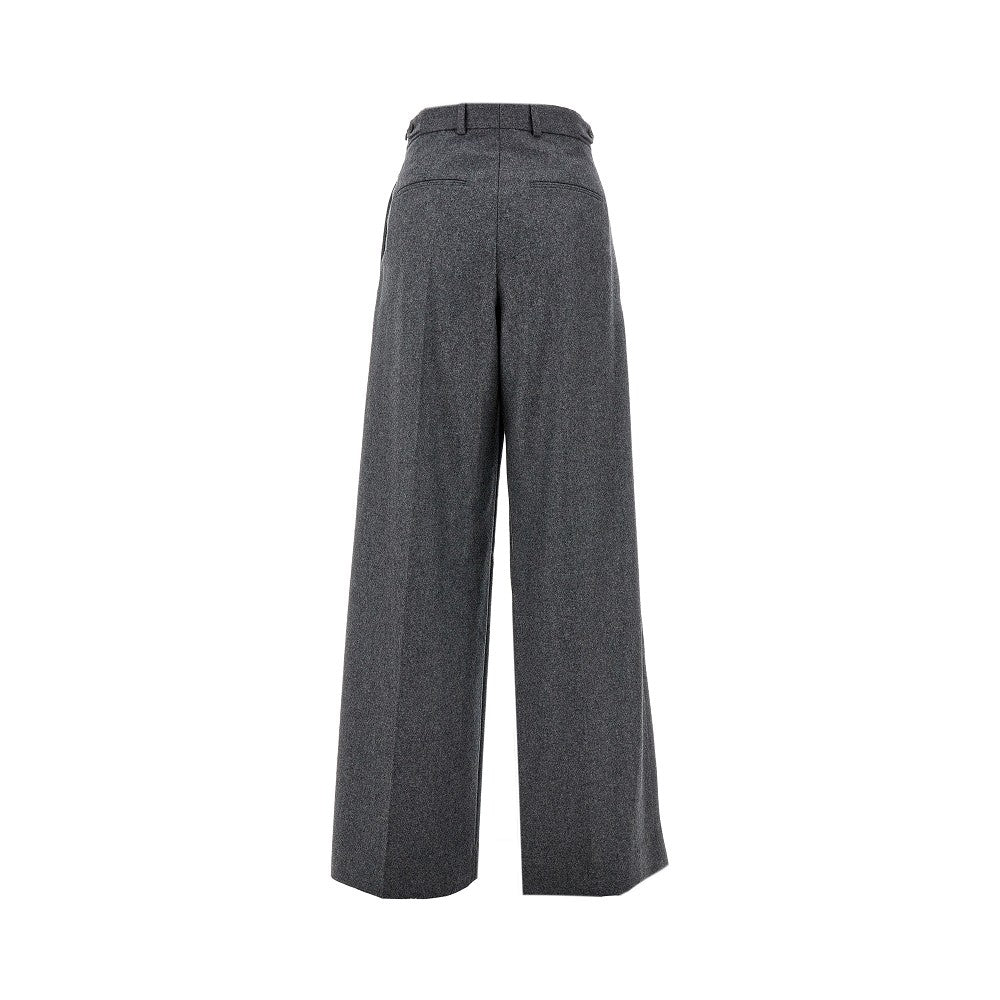 Flannel wide leg pants