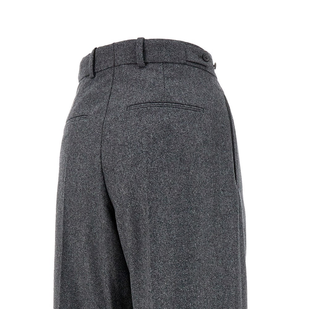 Flannel wide leg pants