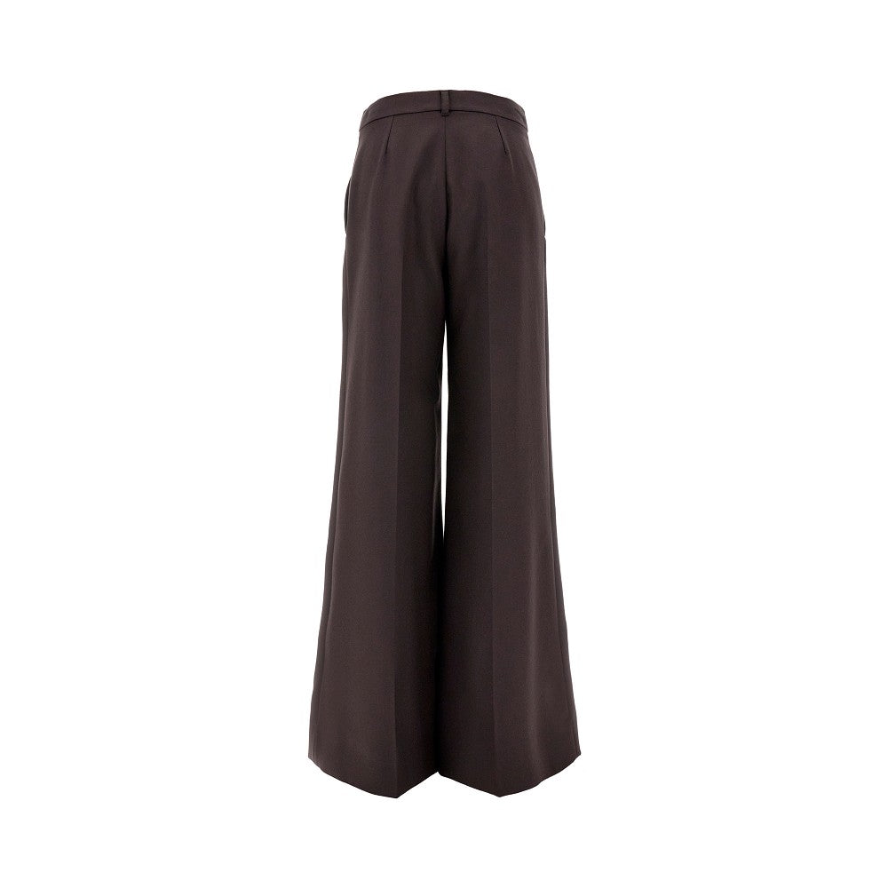 Pantalone svasato in lana sostenibile