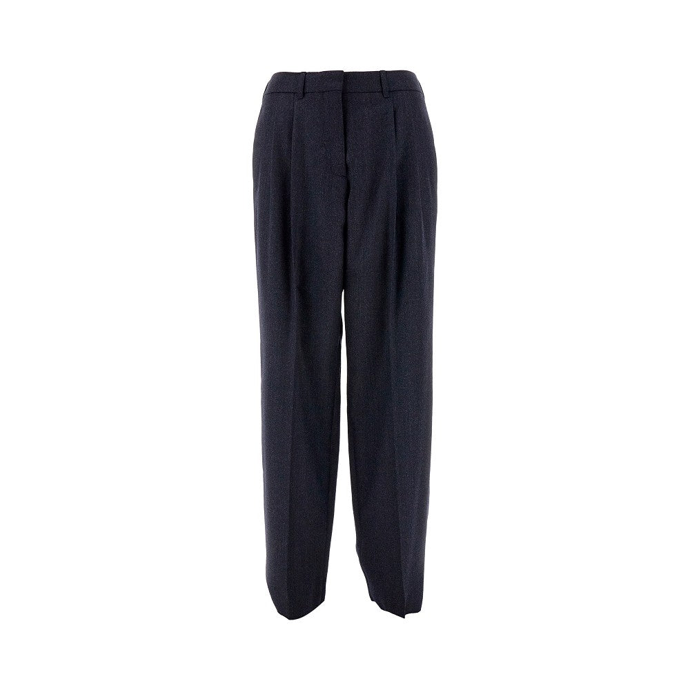 Pantalone in lana sostenibile con pince