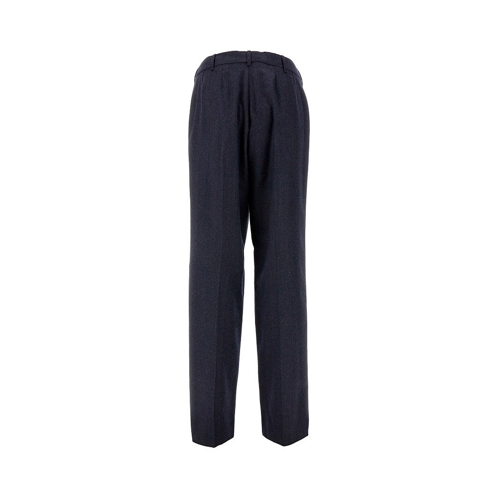 Pantalone in lana sostenibile con pince