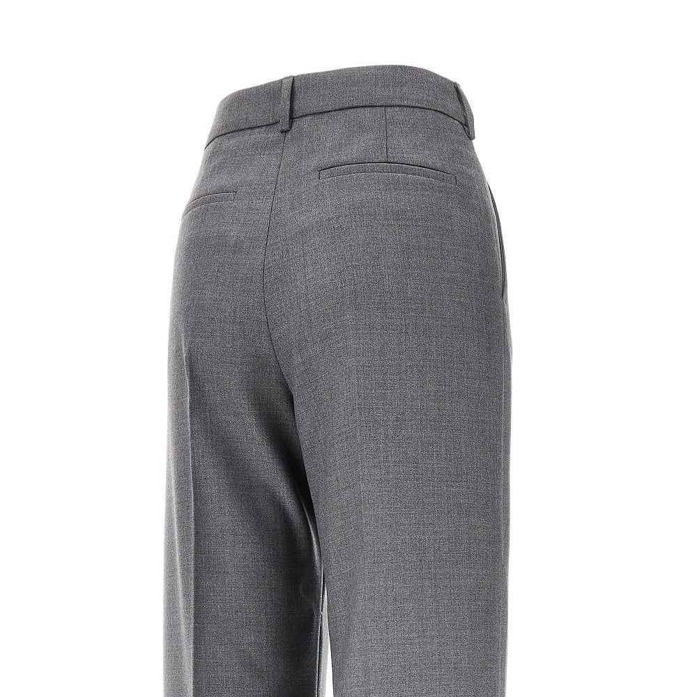 Pantalone in lana vergine con risvolto