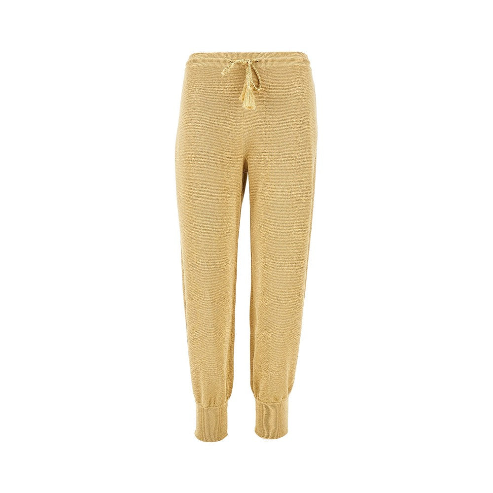 Pantalone in maglia lurex