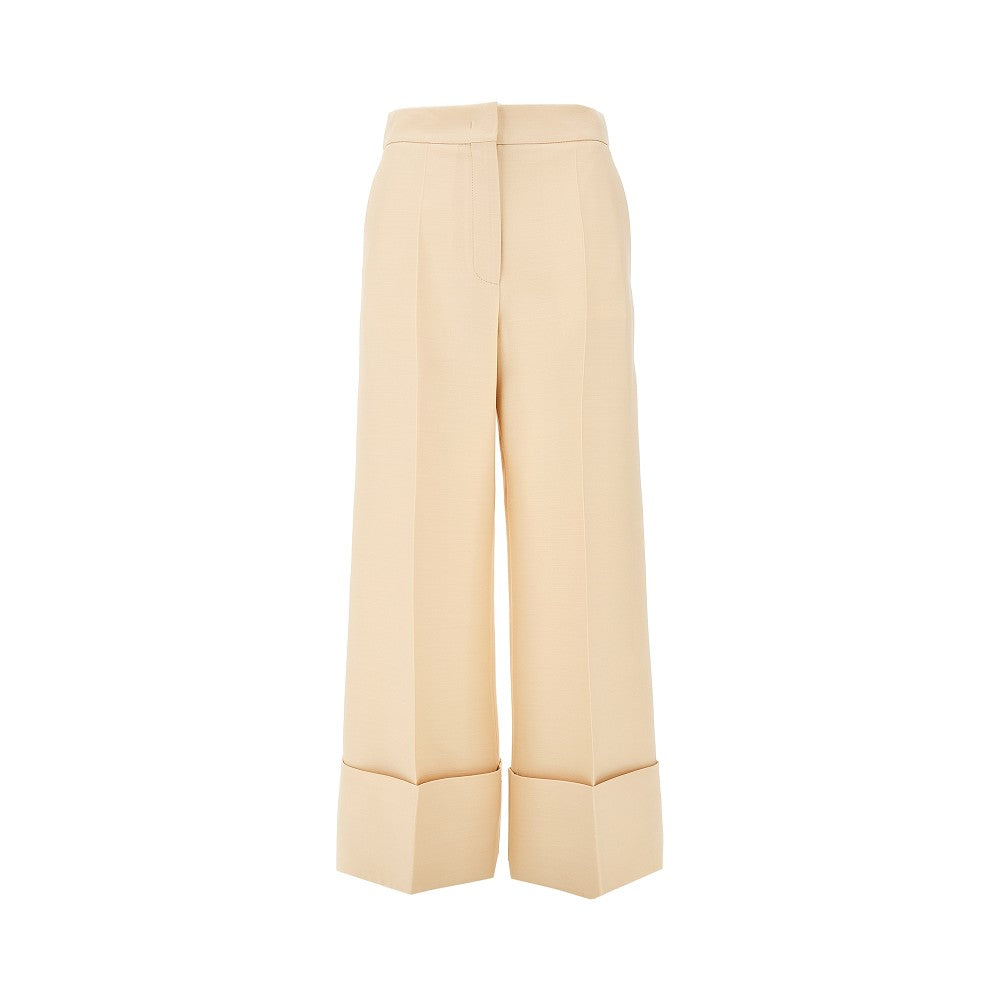Pantalone in Crepe Couture con risvolto