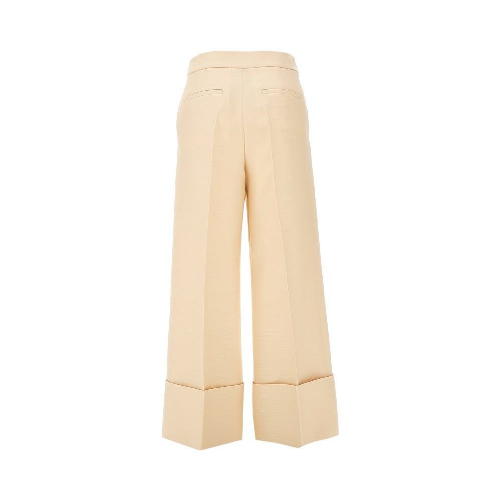 Pantalone in Crepe Couture con risvolto