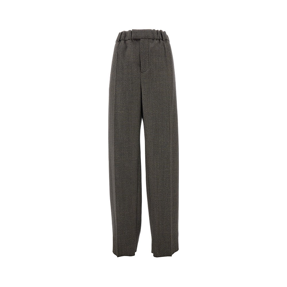 Pantalone in lana pied-de-poule