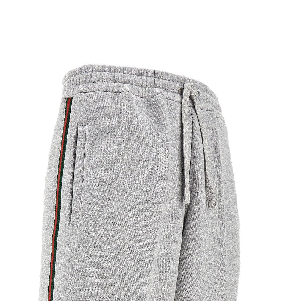 Sweatpants with Web ribbon trims