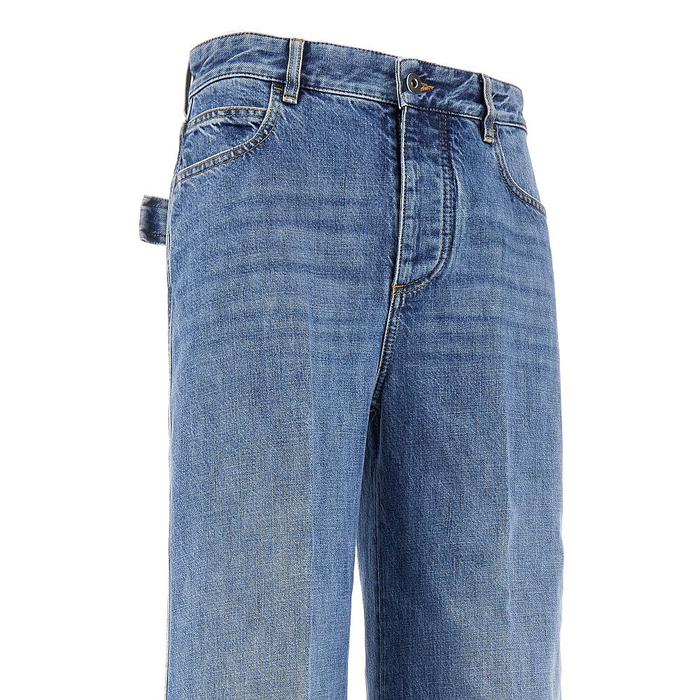 Vintage Wash denim wide leg jeans