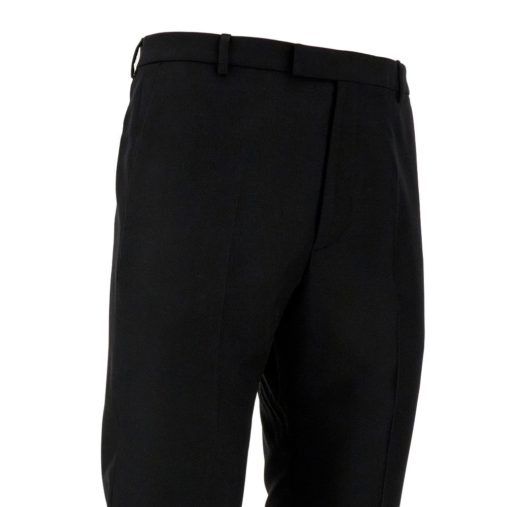 Pantalone in twill di misto lana