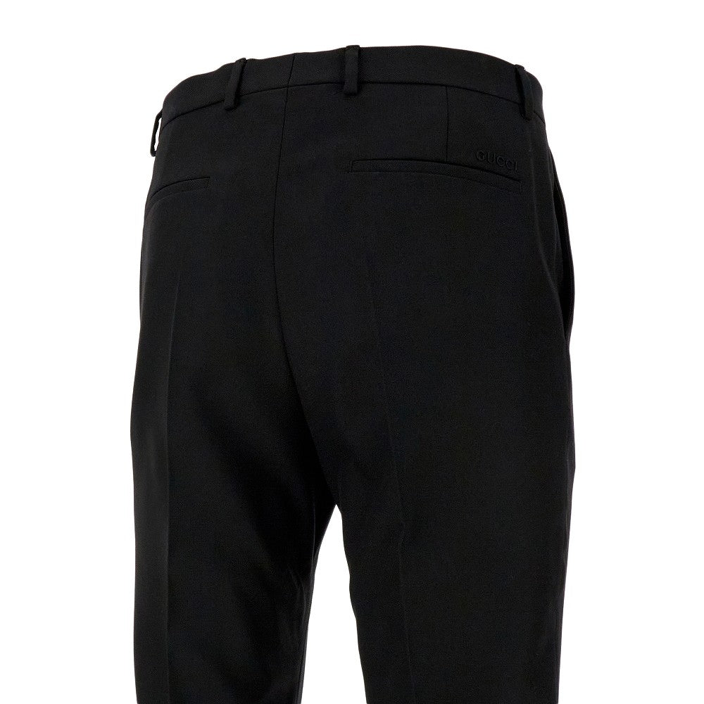Pantalone in twill di misto lana