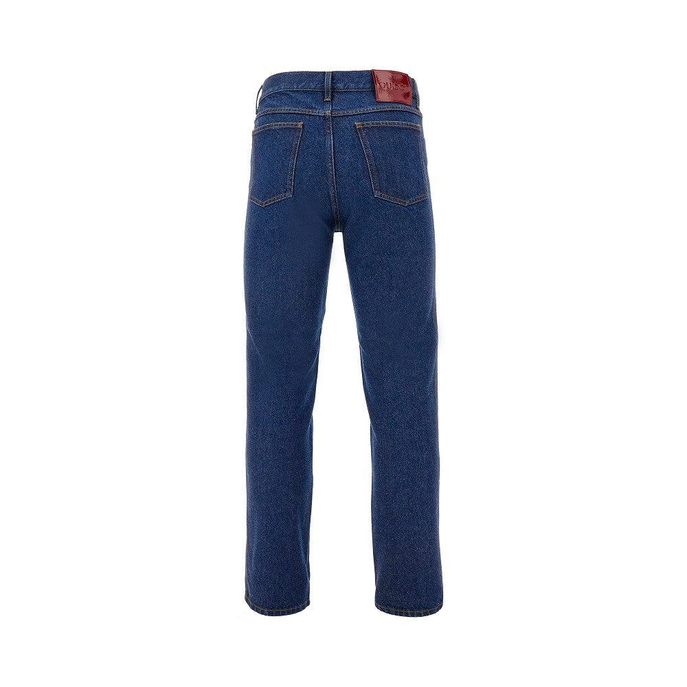 Pantalone cropped in denim