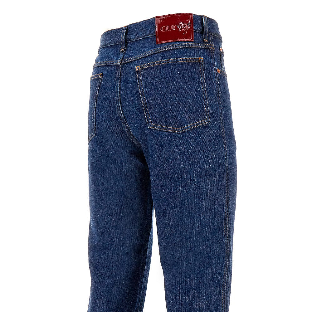 Pantalone cropped in denim
