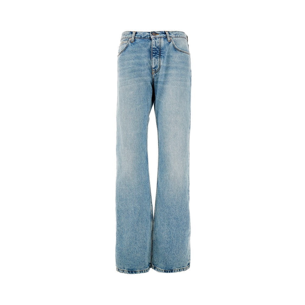 Low-rise straight-leg jeans