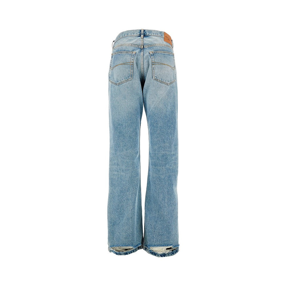 Low-rise straight-leg jeans