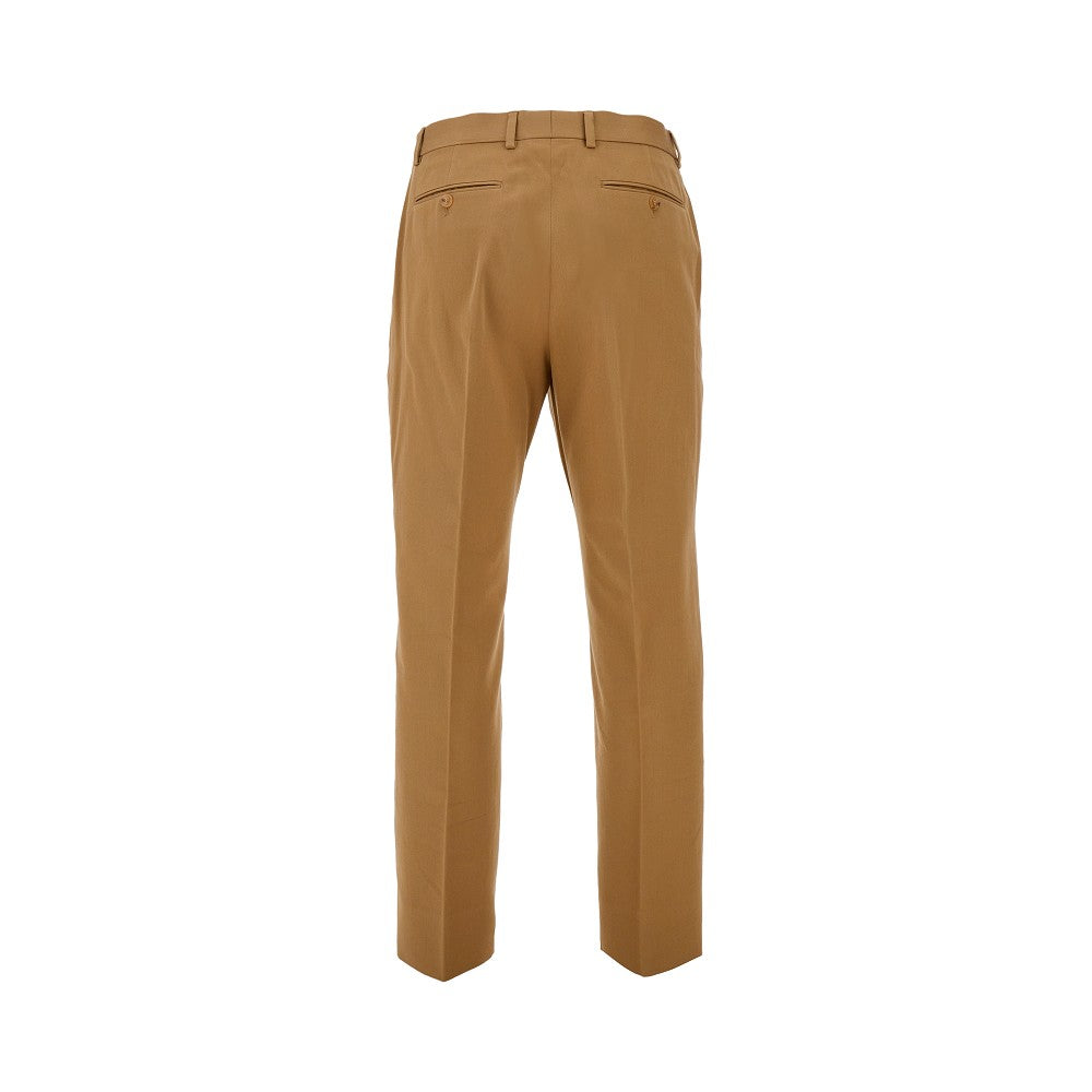 Pantalone in gabardine con nastro Web