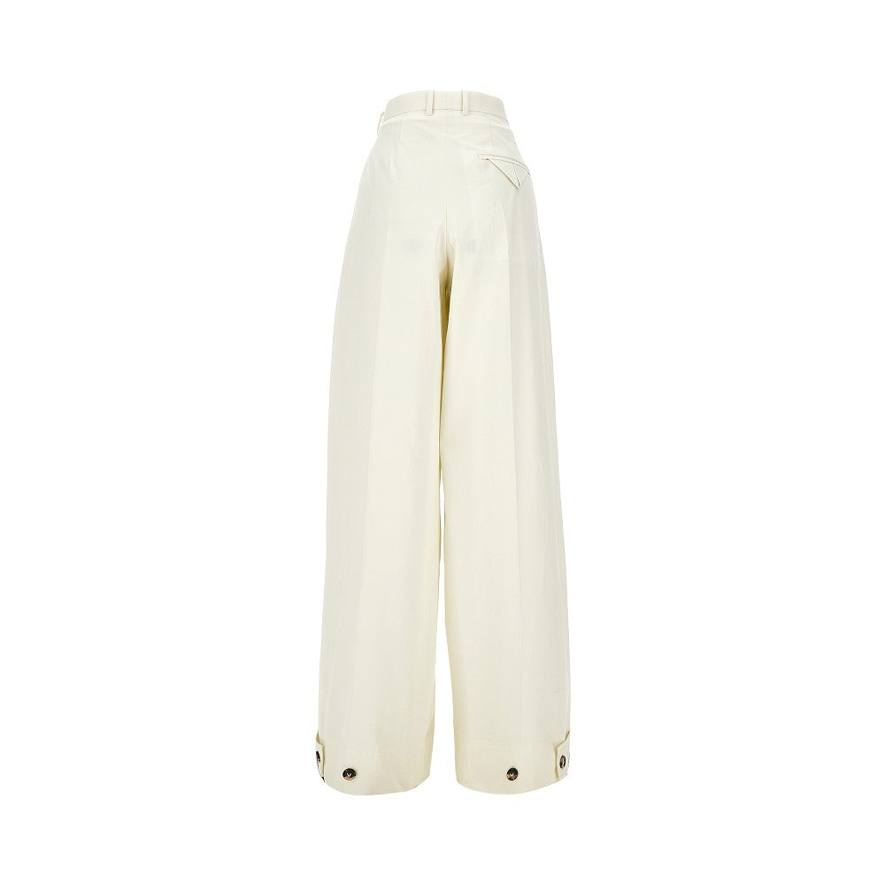 Pantalone a gamba ampia in twill