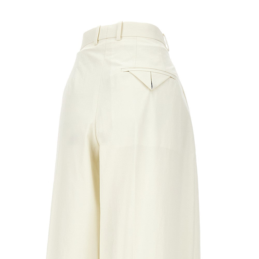 Pantalone a gamba ampia in twill
