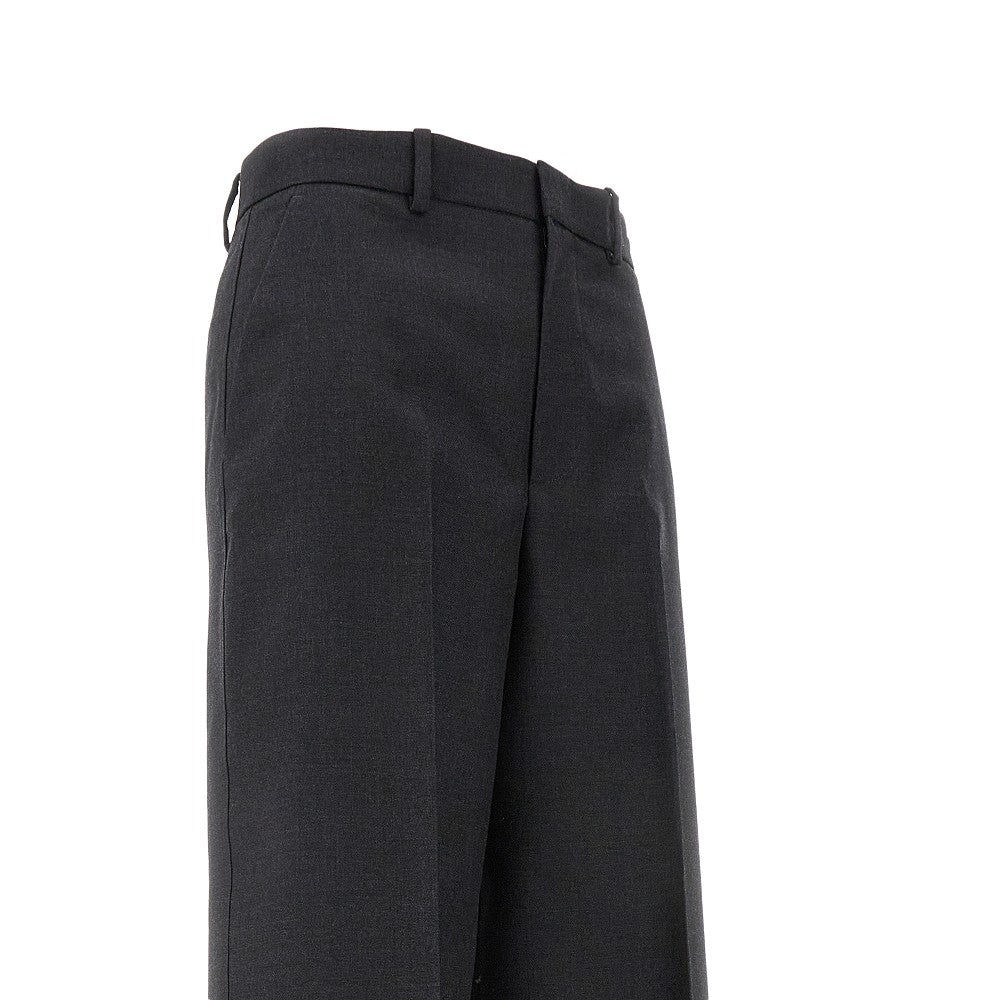 Pantalone a gamba ampia in lana