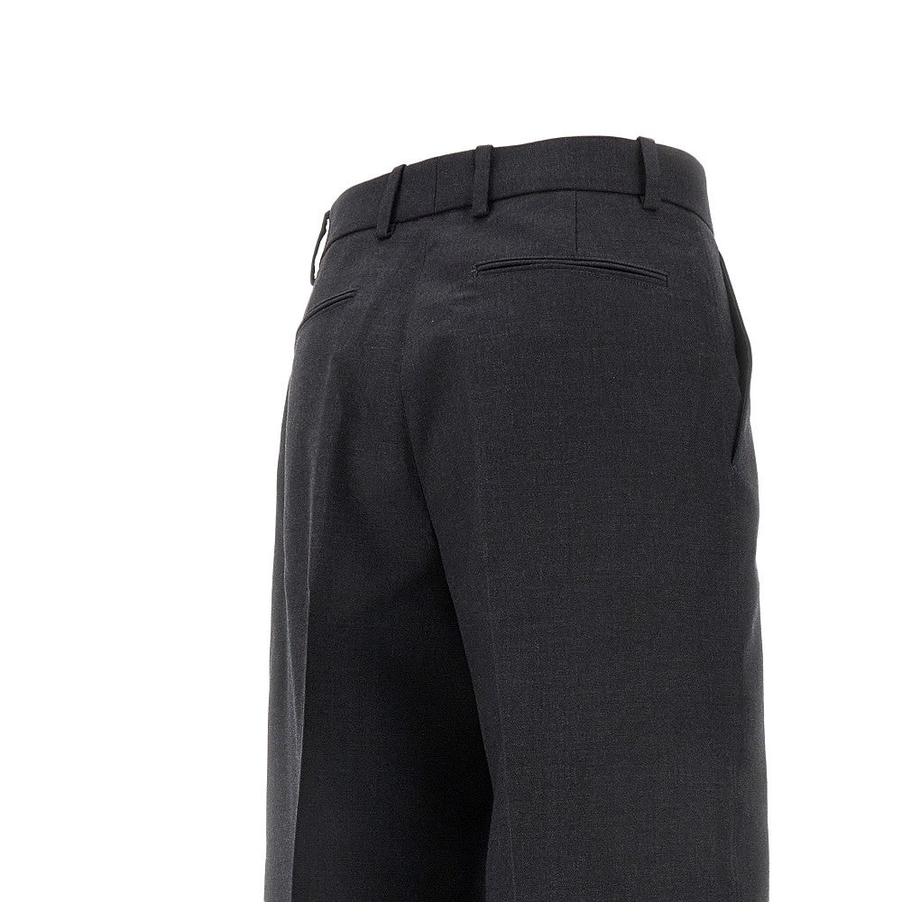 Pantalone a gamba ampia in lana