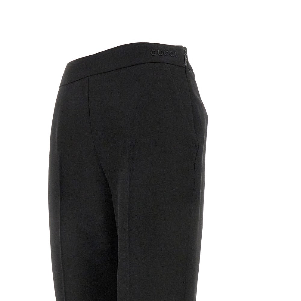 Pantalone cropped in gabardine