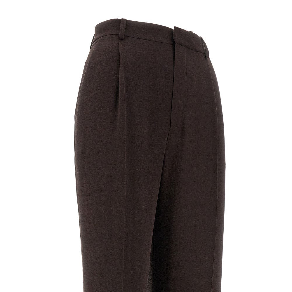 Pantalone sartoriale in crepe di seta