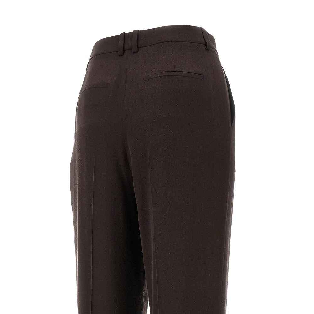 Pantalone sartoriale in crepe di seta