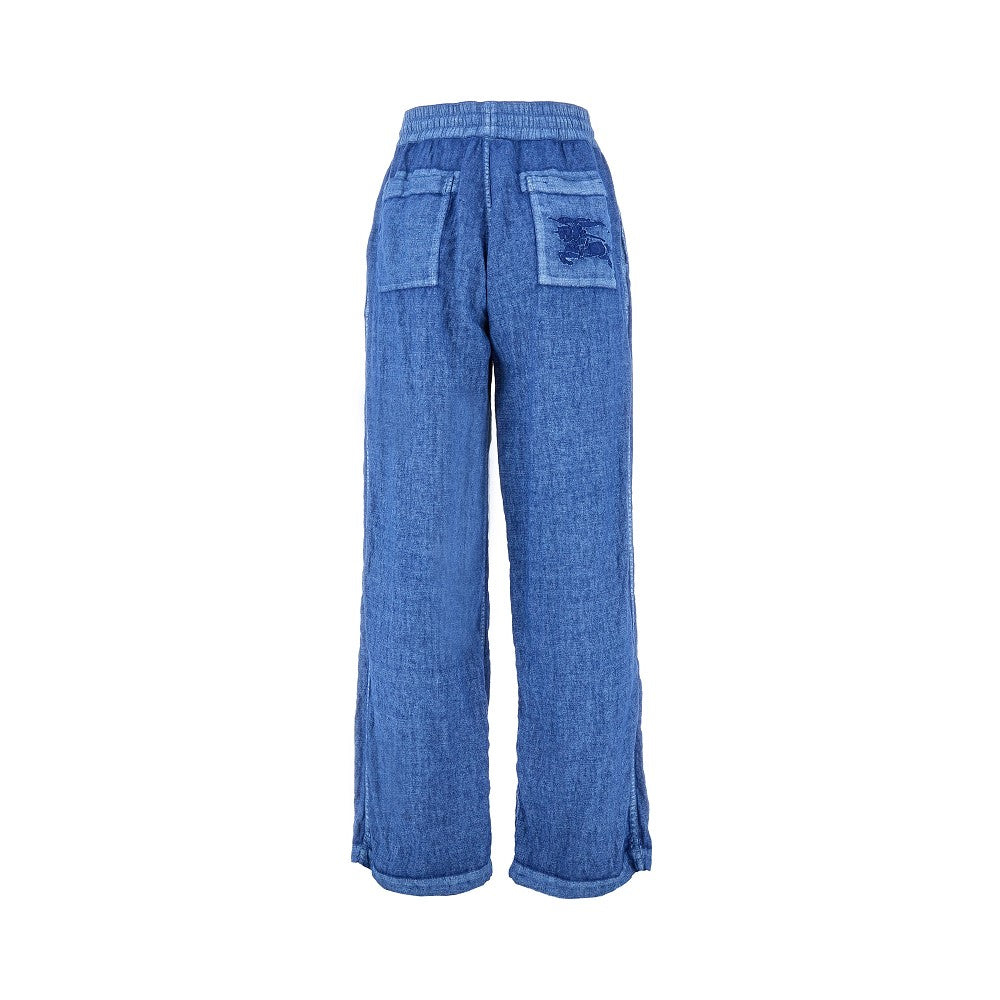 Pantalone in lino con motivo EKD