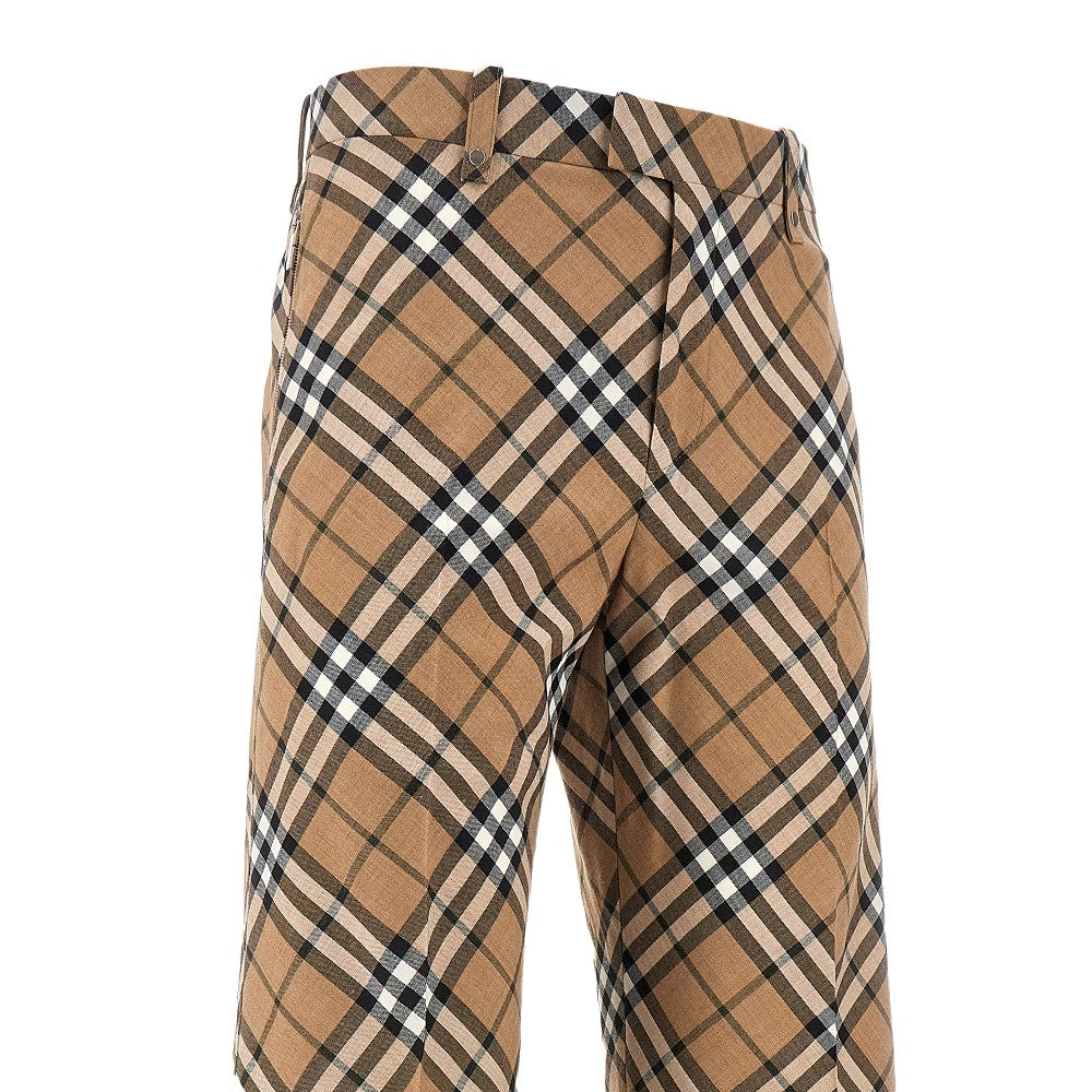 Pantalone sartoriale in misto lana Check