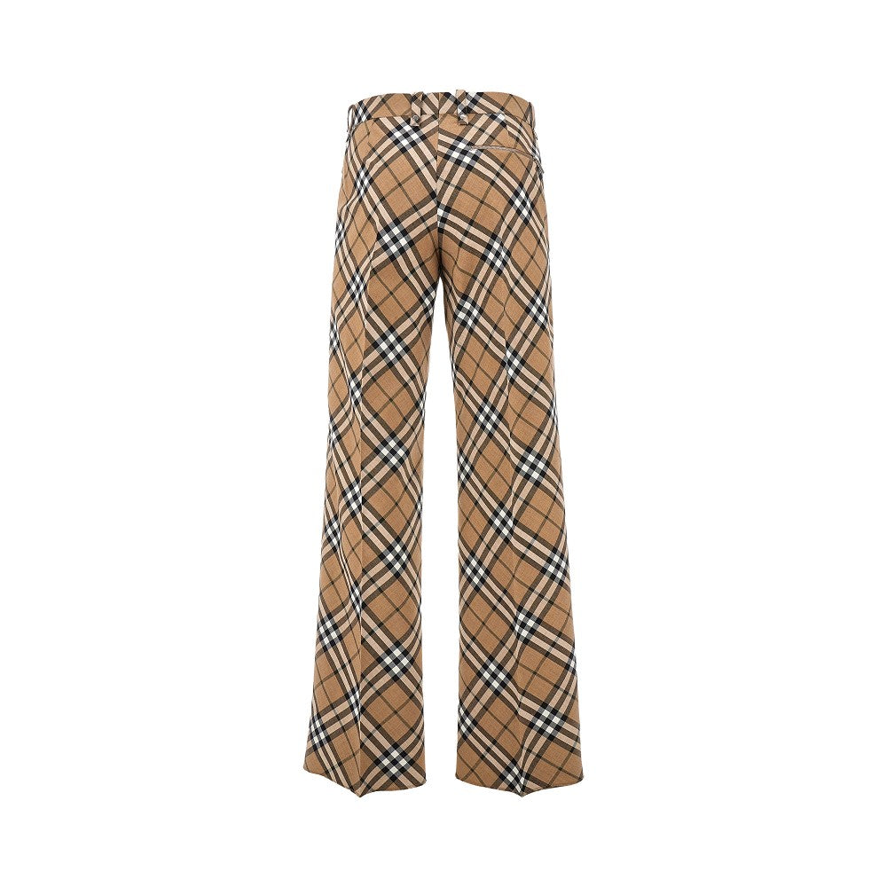 Pantalone sartoriale in misto lana Check