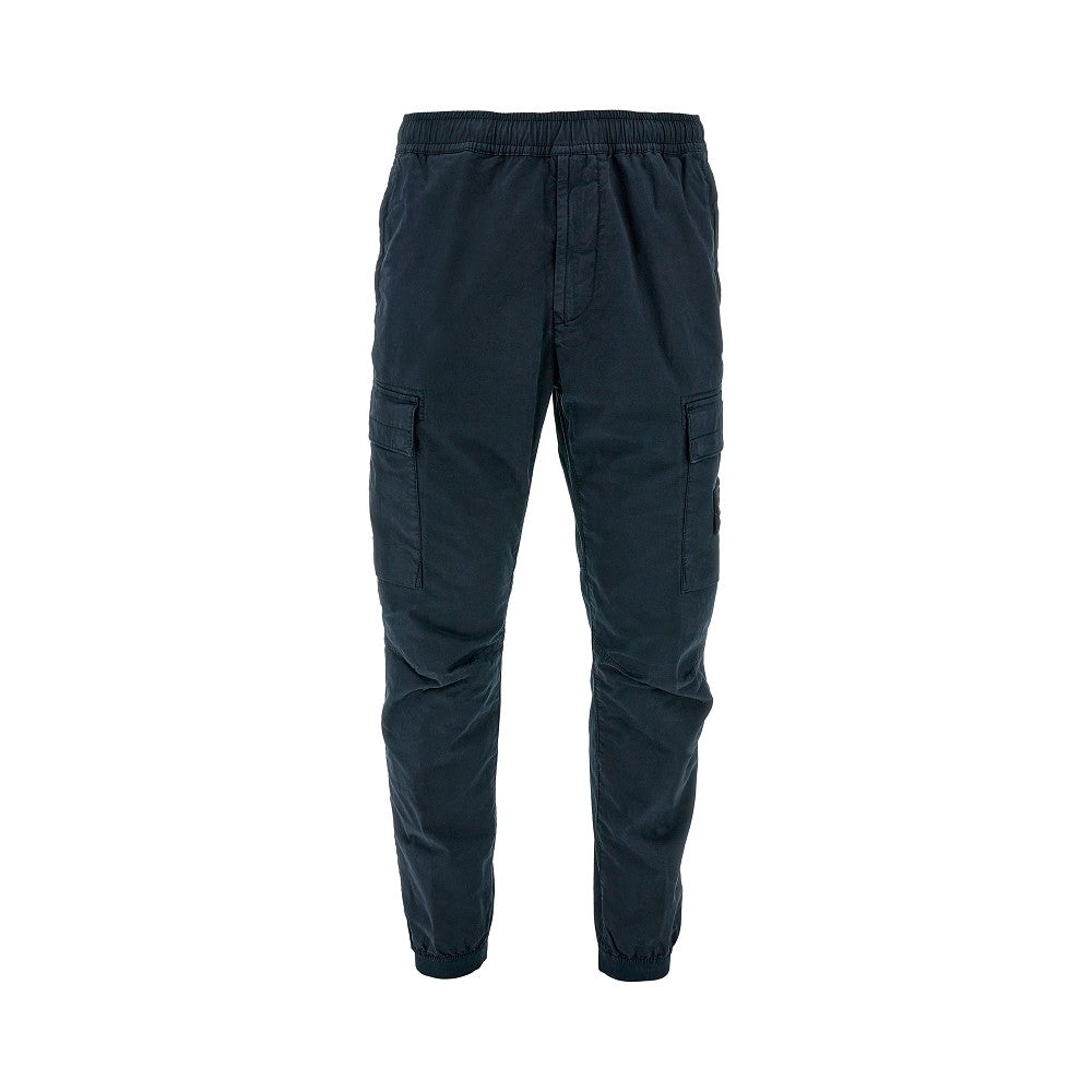 Stretch cotton cargo trousers