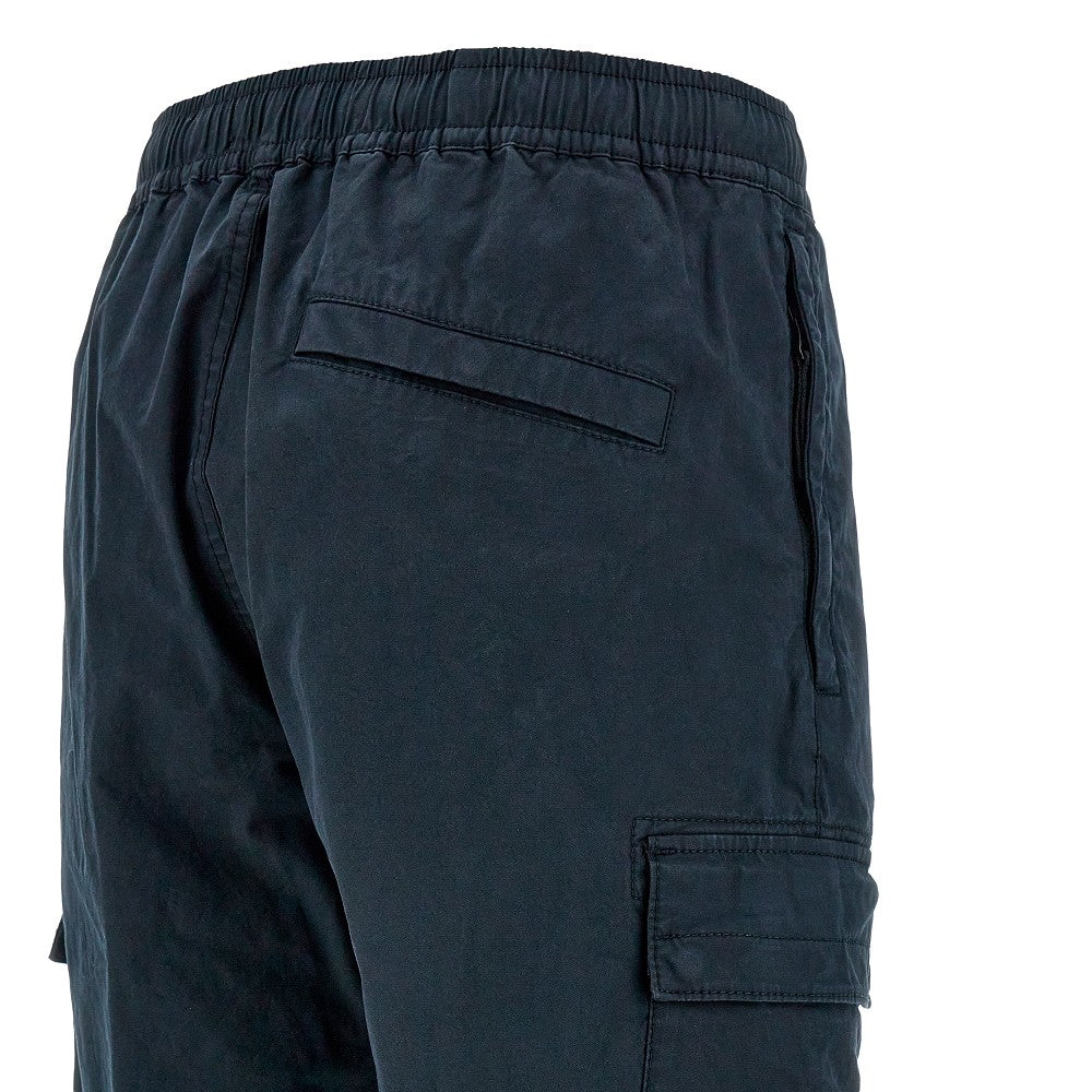 Stretch cotton cargo trousers